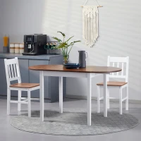 HOMCOM Mesa de Cocina Plegable de Madera Mesa de Comedor Extensible con Hojas Abatibles Carga 50 kg 140x70x75 cm Marrón(m-10)