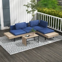 Outsunny Set de Mobilier de Gradina cu 3 Piese, cu Canapea(m-10)