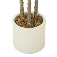 HOMCOM 90cm Lifelike Fake Tree, Artificial Dracaena Tree with Bendable Trunks, Green(m-12)