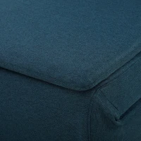 HOMCOM Fauteuil Convertible 1 Place, Fauteuil-Lit Clic-Clac 3 en 1 avec Dossier Réglable, Oreiller, Assise Large, Bleu(m-11)