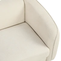 HOMCOM Canapé 2 places en velours, canapé de salon moderne 160 cm, assise large rembourrée, coussin épais à ressorts, beige(m-13)
