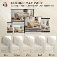 HOMCOM Canapé 2 places en velours, canapé de salon moderne 160 cm, assise large rembourrée, coussin épais à ressorts, beige(m-9)