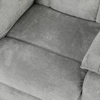 HOMCOM Power Recliner Armchair with Massage and Heat, Electric Reclining Chair with Wide Spring Seat, Light Grey(m-12)