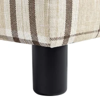HOMCOM Linen Fabric Footstool Ottoman Cube with 4 Plastic Legs, Multi-colored(m-11)