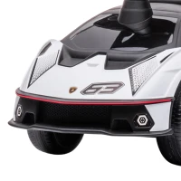 AIYAPLAY Voiture à pousser pour enfants porteur enfants 1 à 3 ans multi-équipée avec poignée de poussée, klaxon et volant, Blanc(m-12)