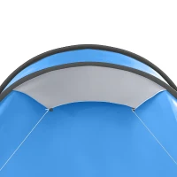 Outsunny 2 Room Tent with Vestibule, Weather-Resistant Camping Tent with Air Vents for Fishing Hiking, Sky Blue(m-11)