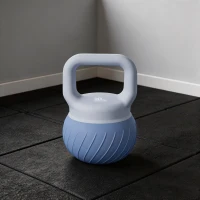 SPORTNOW Kettlebell 10 kg, haltère avec poignée Antidérapante ergonomique, haltère à boule, musculation, entraînement, Bleu(m-2)