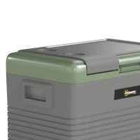 Outsunny 30L Portable Car Refrigerator - Light Green and Grey(m-12)