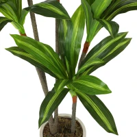 HOMCOM 150cm Lifelike Fake Tree, Artificial Dracaena Tree with Bendable Trunks, Green(m-10)
