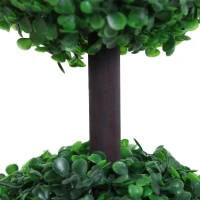 Outsunny Artificial Plants Honeysuckle Flower in Pot Fake Plants with Curved Boots for Indoor 15x15x150cm White(m-7)