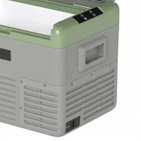 Outsunny 30L Portable Car Refrigerator - Light Green and Grey(m-10)