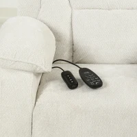 HOMCOM Power Recliner Armchair with Massage and Heat, Electric Reclining Chair with Wide Spring Seat, Cream White(m-12)