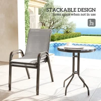 Outsunny Three-Piece Outdoor Garden Set - Light Grey(m-5)