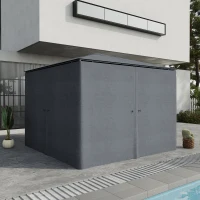 Outsunny 4 parois latérales pour pavillon de jardin tonnelle rigide 300 x 300 cm protéger de la pluie vent soleil gris(m-2)