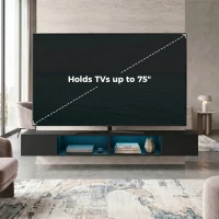 HOMCOM Corp TV suspendat 180 cm cu iluminare LED RGB, corp TV cu rafturi deschise, 177,8 x 30 x 18 cm, negru(m-4)