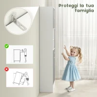 HOMCOM Armadio da bagno con cestino per il bucato e porta specchiata ripiano regolabile 62 x 28,3 x 181 cm grigio e bianco(m-8)