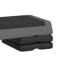 SPORTNOW Stepper Fitness Aérobic 3 Niveaux, Hauteur Réglable 10,5/15,5/20,5 cm, Surface Antidérapante, Capacité 250 kg, Gris(m-10)