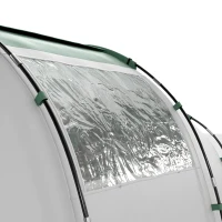 Outsunny 4 Man UV Protection Camping Tent - Green and White(m-12)