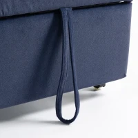 HOMCOM 2 Seater Sofa Bed, 3-in-1 Convertible Pull Out Sleeper Sofa with Clik-Clack Adjustable Backrest, Dark Blue(m-12)