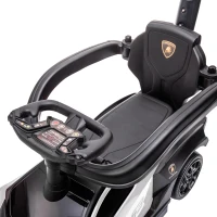 AIYAPLAY Voiture à pousser pour enfants porteur enfants 1 à 3 ans multi-équipée avec poignée de poussée, klaxon et volant, Blanc(m-10)