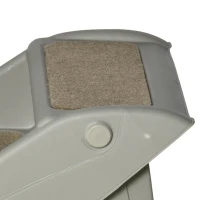 PawHut Escalier pour chien pliant à 4 marches antidérapantes escalier pour animaux en plastique 62 x 38 x 49,5 cm gris(m-11)