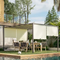 Outsunny 3 x 4m Outdoor Garden Pergola - Cream White(m-10)