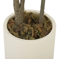 HOMCOM 150cm Lifelike Fake Tree, Artificial Dracaena Tree with Bendable Trunks, Green(m-13)