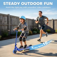 AIYAPLAY Electric Scooter for Kids 6-14 Years, with Colourful Lights, Blue(m-5)
