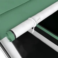 Outsunny 4 Man UV Protection Camping Tent - Green and White(m-13)