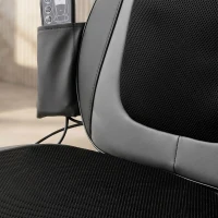 HOMCOM Back Massager with Heat, Deep Tissue Kneading Massage Chair with 3-Level Seat Vibration, Massage Chair Pad for Back Pain(m-13)