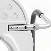 HOMCOM Rehausseur de siège de toilettes avec poignées, largeur réglable, accoudoirs rembourrés, blanc(m-12)