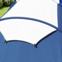 Outsunny Tente de Camping Tunnel pour 4 Personnes Imperméable 3000mm Double Couche Hauteur 190cm Bleu Foncé(m-13)