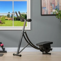 SPORTNOW Appareil à abdominaux Ab crunch fitness pliable charge max. 120 Kg 105 x 45 x 110 cm noir(m-10)