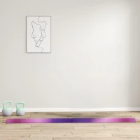 SPORTNOW Poutre de gymnastique pliable fond antidérapant, poignée de transport, 236 x 10/15 x 6,5 cm violet et rose(m-2)