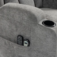 HOMCOM Power Lift Recliner Chair with Vibration Massage and Heat, Chenille Riser and Recliner Armchair for Elderly, Grey(m-10)