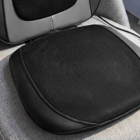HOMCOM Back Massager with Heat, Deep Tissue Kneading Massage Chair with 3-Level Seat Vibration, Massage Chair Pad for Back Pain(m-12)