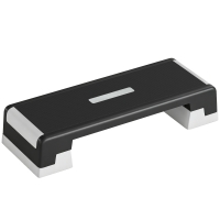 SPORTNOW Steppbrett höhenverstellbar Fitness Aerobic Stepper mit 3 Stufen (15/20/25 cm), Anti-Rutsch-Matte Schwarz+Grau