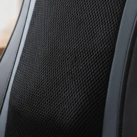 HOMCOM Back Massager with Heat, Deep Tissue Kneading Massage Chair with 3-Level Seat Vibration, Massage Chair Pad for Back Pain(m-11)