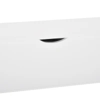 HOMCOM Cornice per Camino in Legno MDF con Armadietti Laterali, 107x18x100 cm, Bianco(m-7)