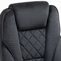 Vinsetto Ergonomische Massage Bureaustoel met Voetsteun, Draaibaar, Op Wielen, Zwart(m-11)