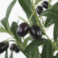 HOMCOM Decorative Artificial Plant, 175 cm Silk Olive Tree with 787 Leaves in Cement Pot, Fake Plant(m-10)