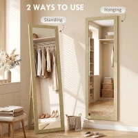 HOMCOM 37 x 157 cm Full Length Mirror - Natural(m-6)