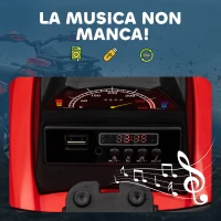 HOMCOM Quad per Bambini Elettrico 12V con Fari e Batteria Ricaricabile, Età 3-5 Anni, 100x65x73cm, Rosso(m-7)
