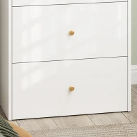 HOMCOM Dressing Table with Mirror and Mobile Storage Stool, Compact Vanity Table with Cabinet, Drawers, Open Shelves, White(m-12)