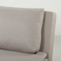 HOMCOM Fauteuil Convertible 1 Place, Fauteuil-Lit Clic-Clac 3 en 1 avec Dossier Réglable, Oreiller, Assise Large, Marron Clair(m-12)