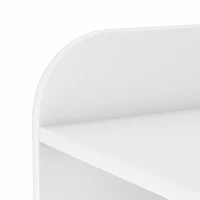 AIYAPLAY Meuble rangement enfant, bibliothèque enfants avec 8 compartiments et étagère supérieure, 104 x 29 x 101,5 cm, blanc(m-11)