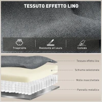 HOMCOM Poltrona Relax Reclinabile Manualmente a 150° con Poggiapiedi in Tessuto, 93x88x102cm, Grigio Scuro(m-5)