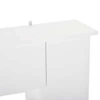 HOMCOM Cornice per Camino in Legno MDF con Armadietti Laterali, 107x18x100 cm, Bianco(m-8)