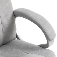 HOMCOM Fauteuil de Bureau Massant et Chauffant, Chaise de Bureau Ergonomique, Hauteur et Accoudoirs Réglables, Gris(m-11)