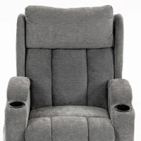 HOMCOM Power Lift Recliner Chair with Vibration Massage and Heat, Chenille Riser and Recliner Armchair for Elderly, Grey(m-12)